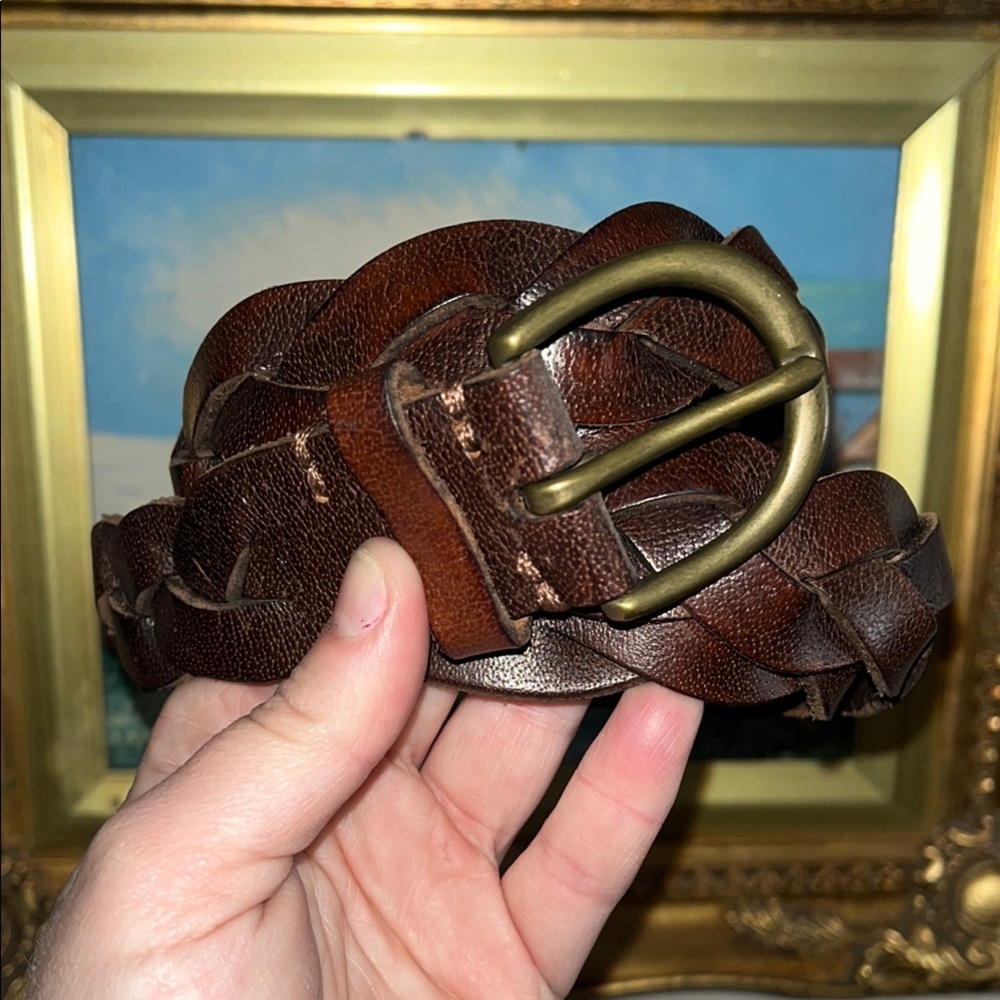 Hollister Dark Brown Braided Belt